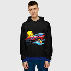 Толстовка-худи мужская Mercedes amg, цвет: 3D-синий — фото 2