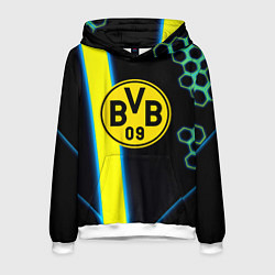 Толстовка-худи мужская Borussia соты броня, цвет: 3D-белый