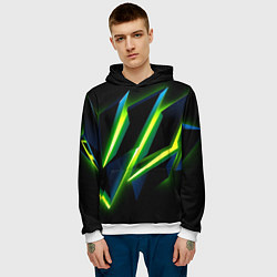 Толстовка-худи мужская Geometric neon, цвет: 3D-белый — фото 2