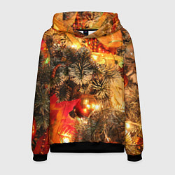 Толстовка-худи мужская Атмосфера Рождества, цвет: 3D-черный