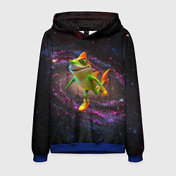 Толстовка-худи мужская Тралалеро тралала в космосе, цвет: 3D-синий