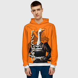 Толстовка-худи мужская Гусидо - путь гуся, цвет: 3D-белый — фото 2