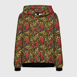 Толстовка-худи мужская Славянский узор, цвет: 3D-черный