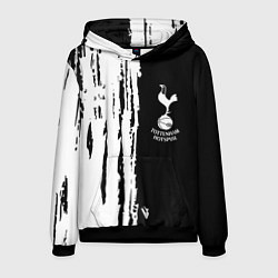 Толстовка-худи мужская Tottenham Hotspur белые краски, цвет: 3D-черный