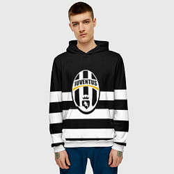 Толстовка-худи мужская Juventus линии, цвет: 3D-белый — фото 2