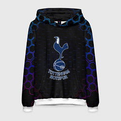 Толстовка-худи мужская ФК Тоттенхэм соты, цвет: 3D-белый