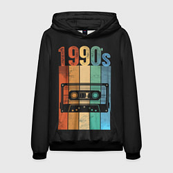 Толстовка-худи мужская 90ые годы, цвет: 3D-черный