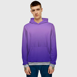 Толстовка-худи мужская The color is purple, цвет: 3D-меланж — фото 2