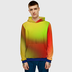 Толстовка-худи мужская Color multicolored gradient, цвет: 3D-синий — фото 2