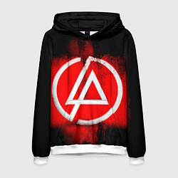 Толстовка-худи мужская Linkin Park: Red style, цвет: 3D-белый