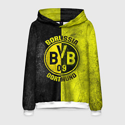 Толстовка-худи мужская Borussia Dortmund, цвет: 3D-белый