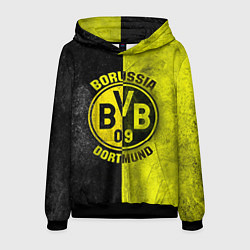 Толстовка-худи мужская Borussia Dortmund, цвет: 3D-черный