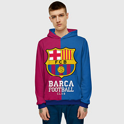 Толстовка-худи мужская Barca Football, цвет: 3D-синий — фото 2