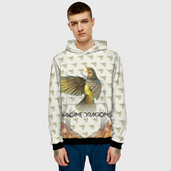 Толстовка-худи мужская Imagine Dragons: Fly, цвет: 3D-черный — фото 2