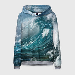 Толстовка-худи мужская Волна, цвет: 3D-меланж