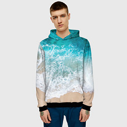 Толстовка-худи мужская Берег, цвет: 3D-черный — фото 2