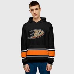Толстовка-худи мужская Anaheim Ducks Selanne, цвет: 3D-черный — фото 2