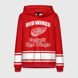 Толстовка-худи мужская Detroit red wings, цвет: 3D-красный