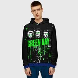 Толстовка-худи мужская Green Day: Acid Colour, цвет: 3D-синий — фото 2