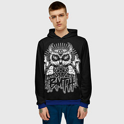 Толстовка-худи мужская BMTH Owl, цвет: 3D-синий — фото 2