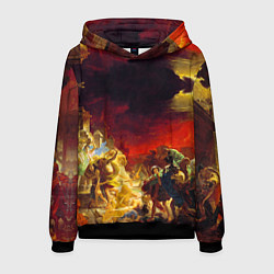 Толстовка-худи мужская Брюллов Последний день Помпеи, цвет: 3D-черный