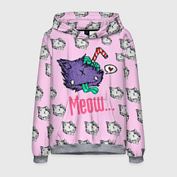 Толстовка-худи мужская Drop Dead: Meow, цвет: 3D-меланж