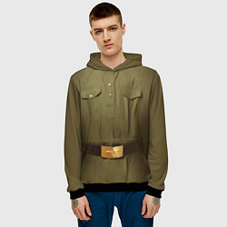 Толстовка-худи мужская Униформа солдата, цвет: 3D-черный — фото 2