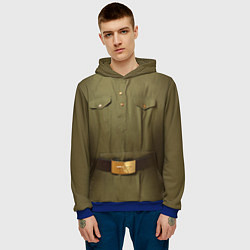 Толстовка-худи мужская Униформа солдата, цвет: 3D-синий — фото 2
