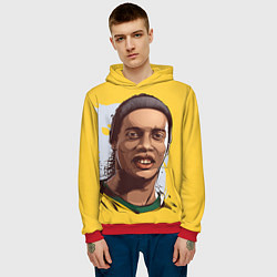 Толстовка-худи мужская Ronaldinho Art, цвет: 3D-красный — фото 2