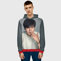 Толстовка-худи мужская Lee Min Ho, цвет: 3D-красный — фото 2