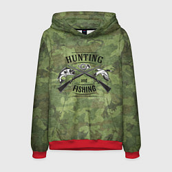 Толстовка-худи мужская Hunting & Fishing, цвет: 3D-красный