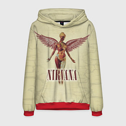 Толстовка-худи мужская Nirvana Angel, цвет: 3D-красный