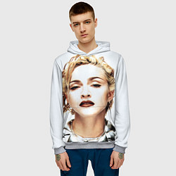 Толстовка-худи мужская Мадонна, цвет: 3D-меланж — фото 2