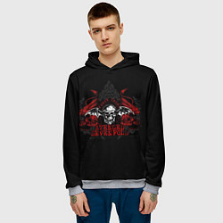 Толстовка-худи мужская Avenged Sevenfold: Fly Skull, цвет: 3D-меланж — фото 2