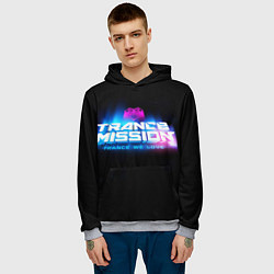 Толстовка-худи мужская Trancemission: Trance we love, цвет: 3D-меланж — фото 2