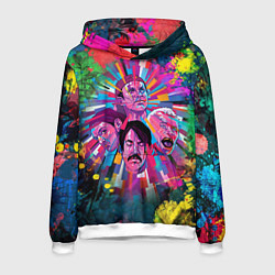 Толстовка-худи мужская Red Hot Chili Peppers Art, цвет: 3D-белый
