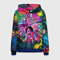 Толстовка-худи мужская Red Hot Chili Peppers Art, цвет: 3D-синий