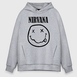 Толстовка оверсайз мужская Nirvana, цвет: меланж