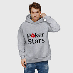 Толстовка оверсайз мужская Poker Stars, цвет: меланж — фото 2