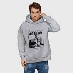 Толстовка оверсайз мужская Moscow Kremlin 1147, цвет: меланж — фото 2