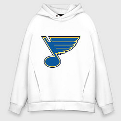 Толстовка оверсайз мужская St Louis Blues, цвет: белый