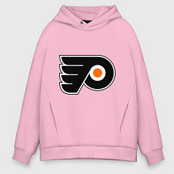 Толстовка оверсайз мужская Philadelphia Flyers, цвет: светло-розовый