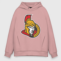 Толстовка оверсайз мужская Ottawa Senators, цвет: пыльно-розовый