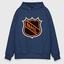Толстовка оверсайз мужская NHL, цвет: тёмно-синий