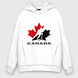Толстовка оверсайз мужская Canada, цвет: белый