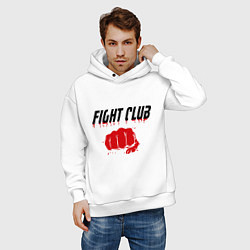Толстовка оверсайз мужская Fight Club, цвет: белый — фото 2