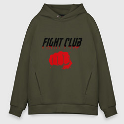 Толстовка оверсайз мужская Fight Club, цвет: хаки