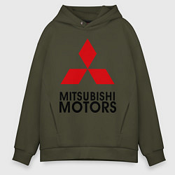 Толстовка оверсайз мужская Mitsubishi, цвет: хаки
