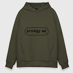 Толстовка оверсайз мужская Prodigy лого с муравьем, цвет: хаки