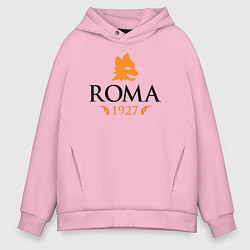 Толстовка оверсайз мужская AS Roma 1927, цвет: светло-розовый